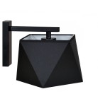 Kinkiet z abażurem materiał Diament  BLACK