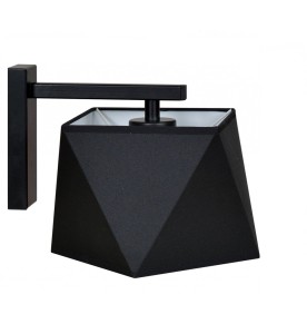 Kinkiet z abażurem materiał Diament  BLACK