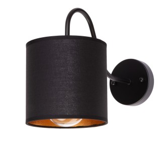 Kinkiet ścienny metalowy łuk abażur Oro czarny