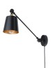 Kinkiet regulowany czarny metalowy LOFT z kablem