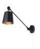 Kinkiet regulowany czarny metalowy LOFT łańcuszek