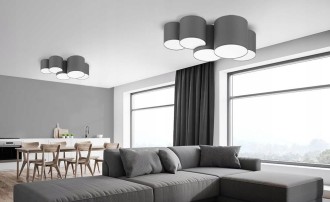 Lampa sufitowa Mona Grey 3xE27
