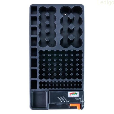 Organizer na baterie z testerem