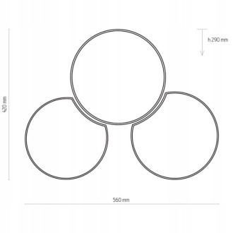 Lampa sufitowa Mona White 3xE27