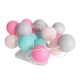Lampki girlanda COTTON BALLS 20 LED kolorowe