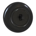 Włącznik pojedynczy schodowy z ramką czarny LOFT