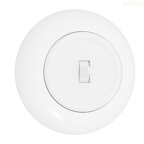 Włącznik pojedynczy schodowy z ramką biały LOFT