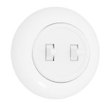 Włącznik podwójny z ramką biały EX1 LOFT