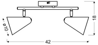 Lampa sufitowa listwa jasny róż 2xE14 AMOR