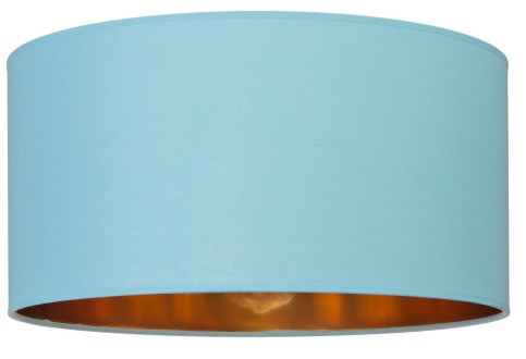 Abażur materiałowy duży walec Oro niebieski