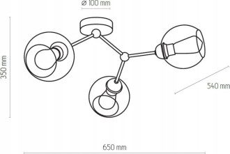 Lampa sufitowa FAIRY 4372 czarna LOFT klosz grafit