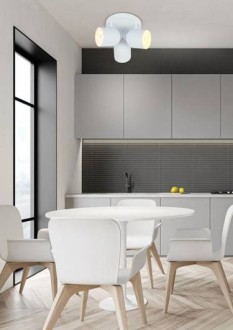 Lampa sufitowa plafon biały 3xE27 AZURO