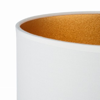 Lampka nocna złoty stelaż biały abażur Oro