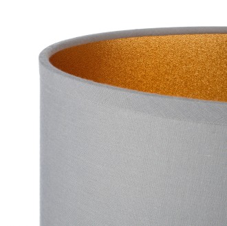 Lampka nocna biały stelaż szary abażur Oro