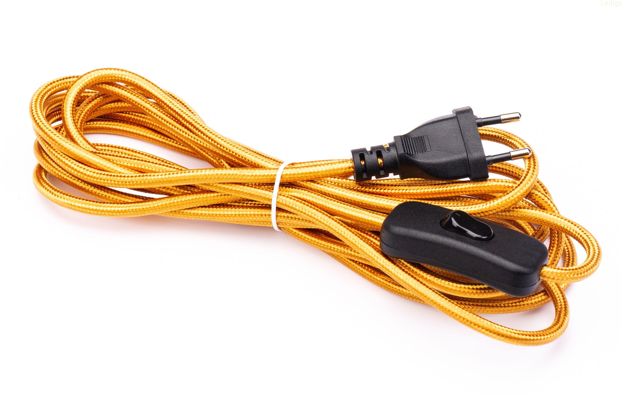 Przewód w oplocie kabel z wtyczką złoty.jpg