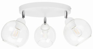 Lampa sufitowa plafon potrójna kulka Venus przezroczysta