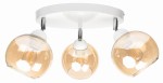 Lampa sufitowa plafon potrójna kulka Venus bursztynowa