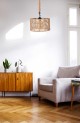 Lampa wisząca jutowa WALEC boho