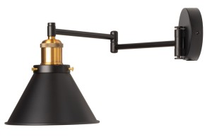 Kinkiet regulowany metalowy wysuwany Edison Antic Brass