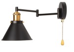 Kinkiet regulowany metalowy wysuwany łańcuszek Antic Brass