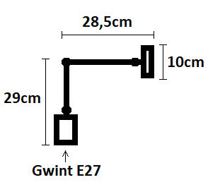 Kinkiet regulowany (stelaż) NEW Antic Brass