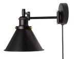 Kinkiet regulowany wysuwany z kablem Matt Black