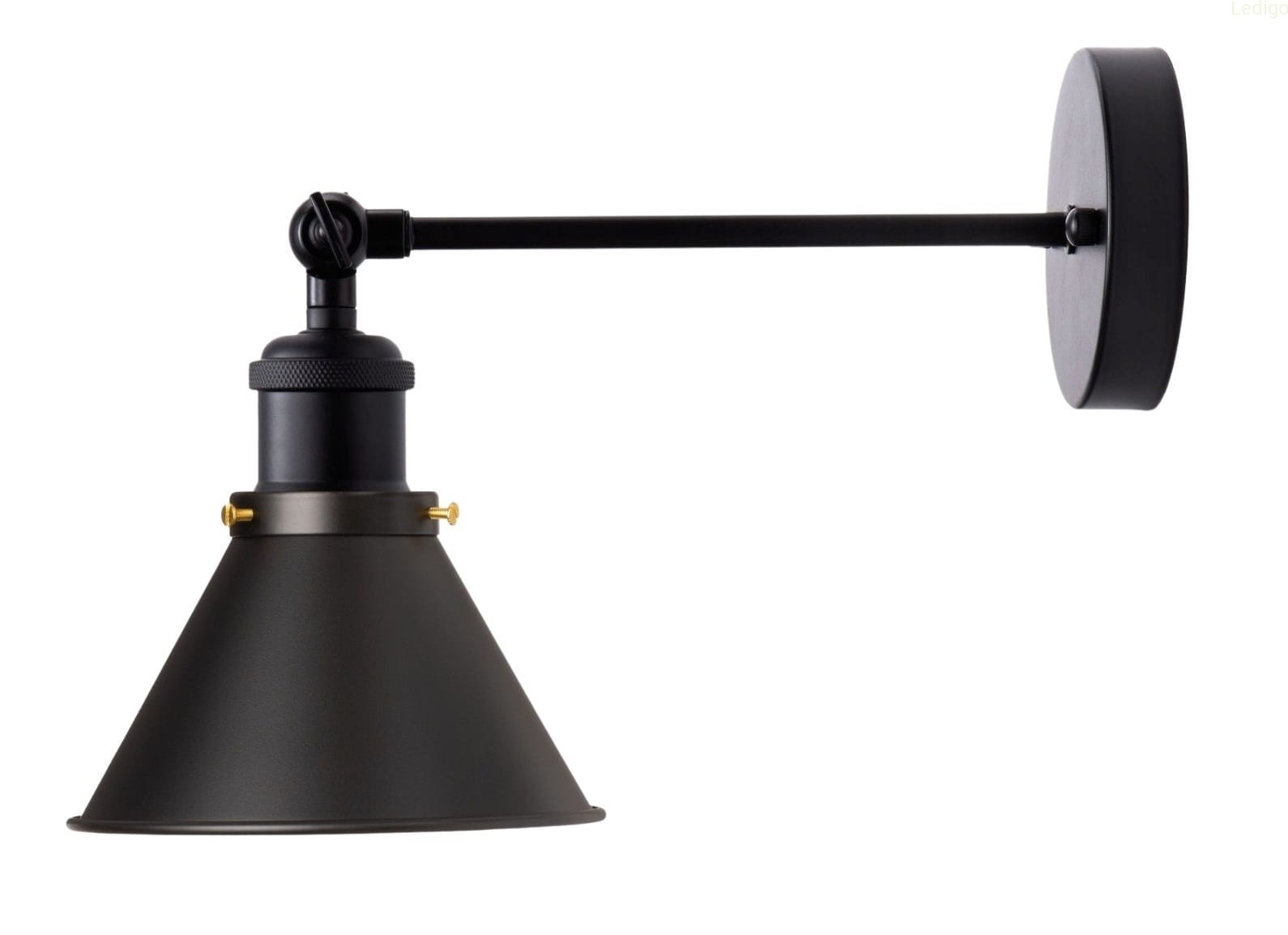 Kinkiet regulowany metalowy Edison Matt Black
