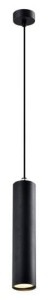 Lampa wisząca czarna oprawa GU10 Tubo