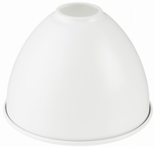 Klosz metalowy  biały okrągły stożek loft E27