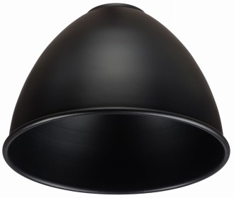 Klosz metalowy czarny okrągły stożek loft E27