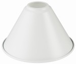 Klosz metalowy mały biały stożek loft E27