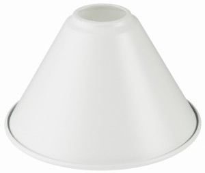 Klosz metalowy mały biały stożek loft E27
