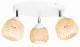 Lampa sufitowa plafon potrójny klosz bambusowy