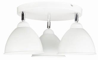 Lampa sufitowa biały plafon potrójny okrągły stożek
