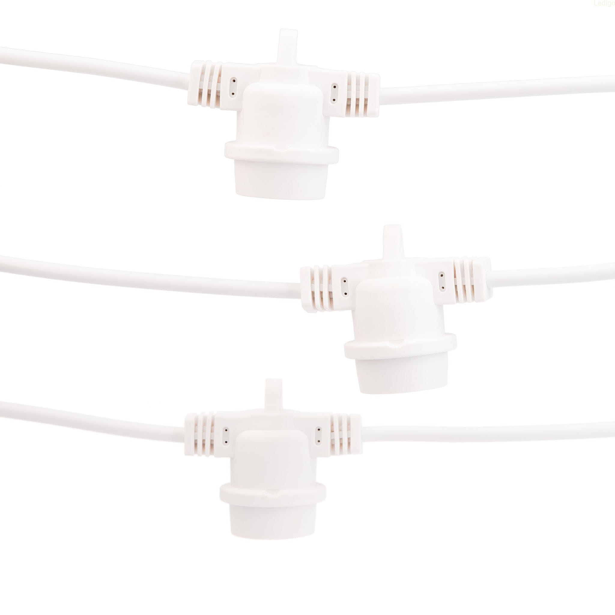 Girlanda świetlna ogrodowa 10m 20 opraw biała