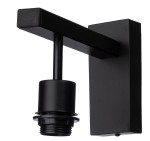 Kinkiet ścienny metalowy (stelaż) czarny prosty