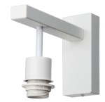 Kinkiet ścienny metalowy (stelaż) biały prosty