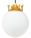 Lampa wisząca szklana kula 20 cm MILKY Princess