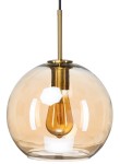 Lampa wisząca szklana bursztynowa PARIS Kula