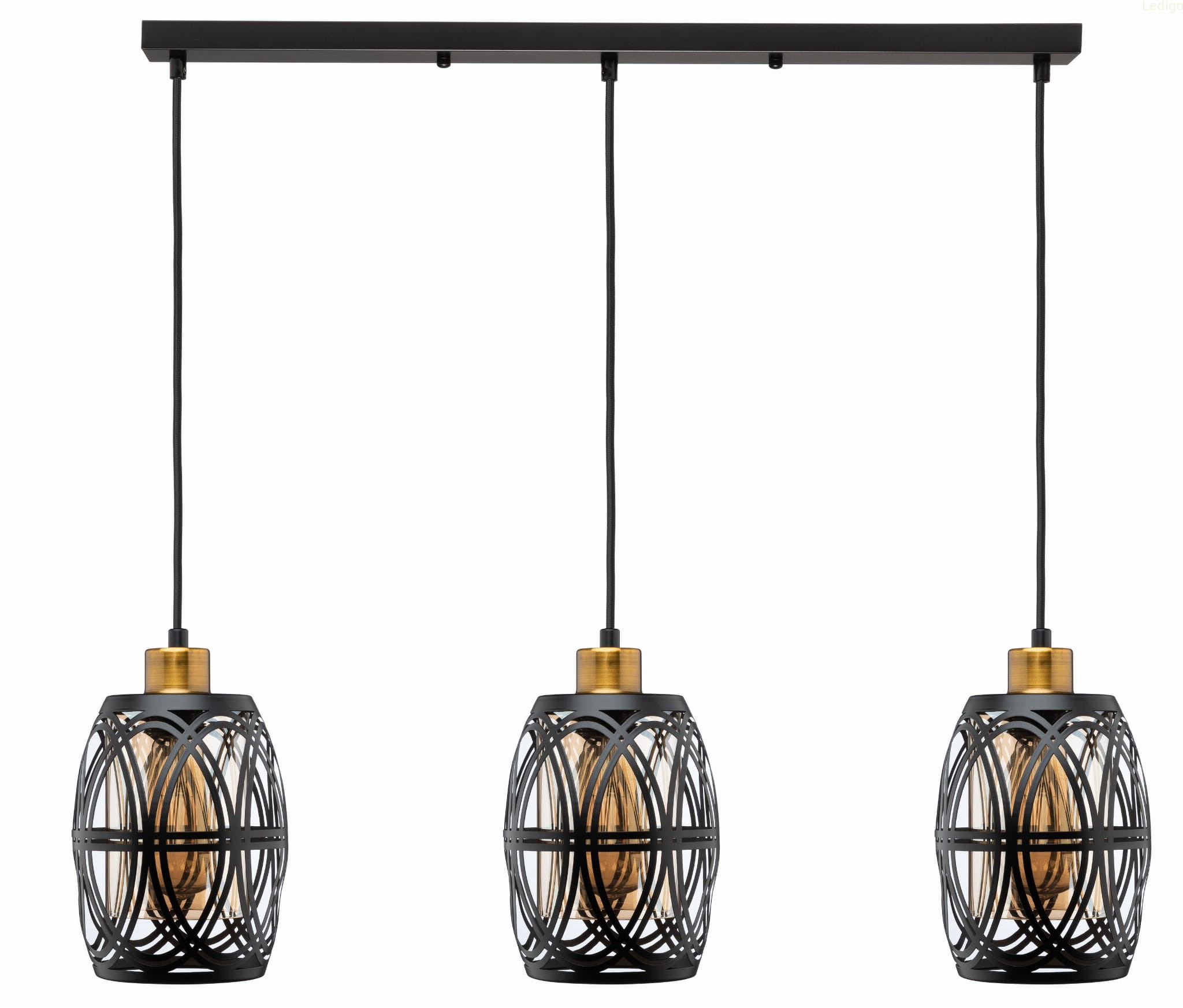 Listwa sufitowa witrażowa WSP10A4 czarna metalowa