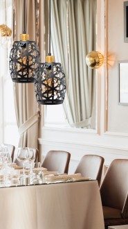 Lampa wisząca witrażowa  czarna metalowa WSP09A1