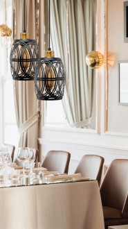 Lampa wisząca witrażowa czarna metalowa WSP010A1