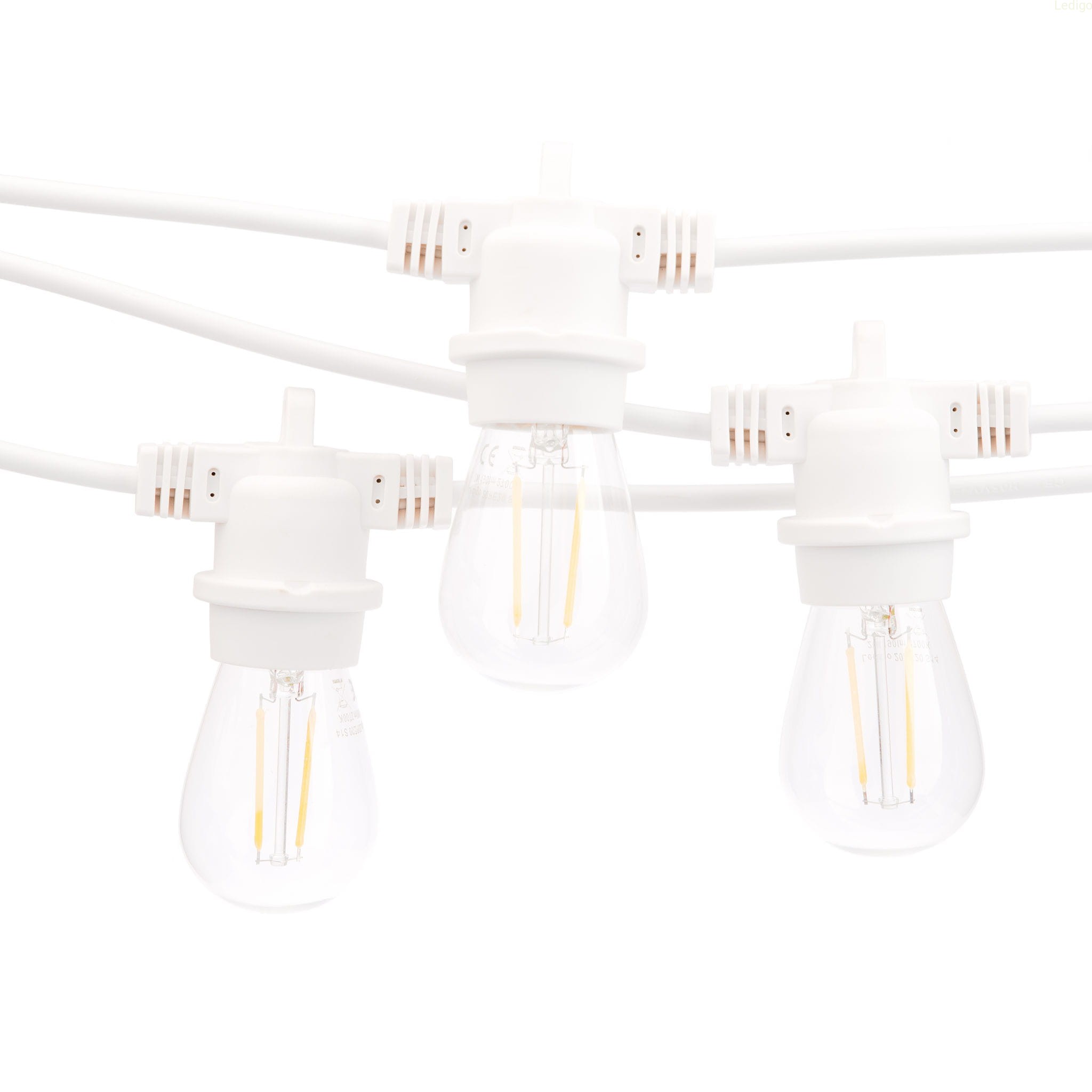 Girlanda świetlna ogrodowa 10m 20 żarówek LED biała