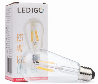 Żarówka LED E27 4W ST64 FILAMENT CLEAR ciepła