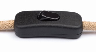 Przewód w oplocie kabel z wtyczką 4m juta prosta