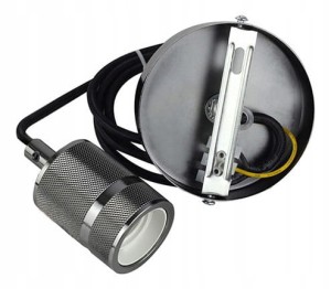 Lampa wisząca zawieś z oprawą tarka grafit do lampy E27