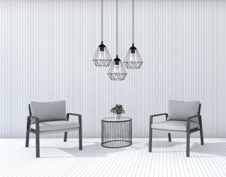 Klosz druciany diament czarny Premium