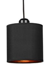 Lampa wisząca z abażurem Oro czarna mała