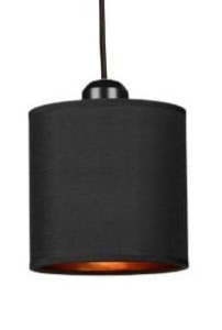 Lampa wisząca z abażurem Oro czarna mała