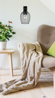 Kinkiet ścienny loft druciany OWAL